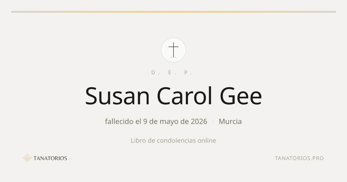 Memorial de Susan Carol Gee