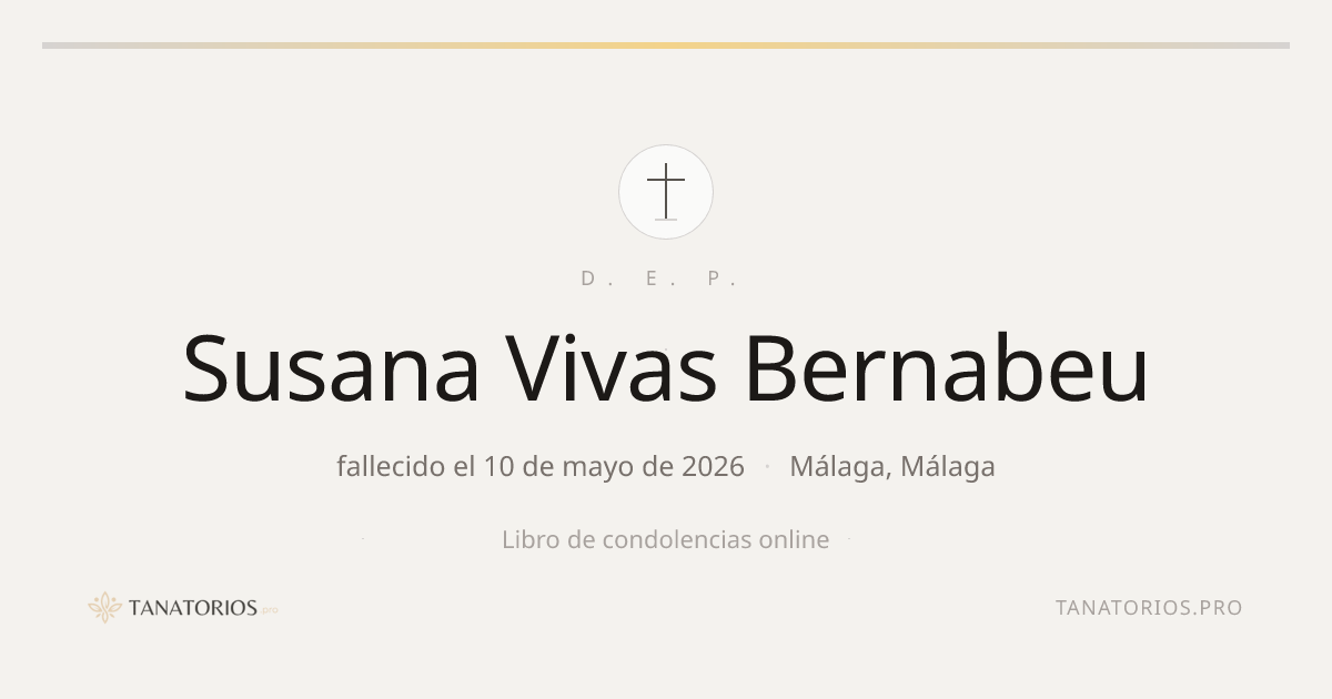 Memorial de Susana Vivas Bernabeu