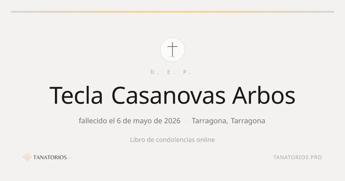 Memorial de Tecla Casanovas Arbos