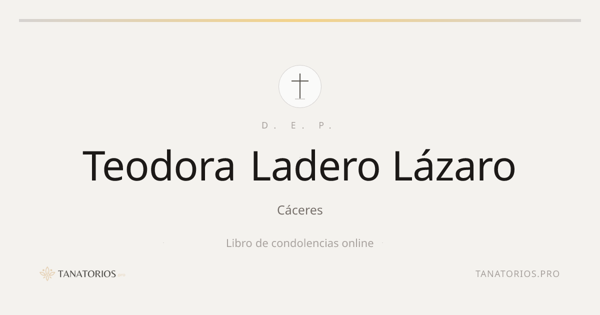 Memorial de Teodora Ladero Lázaro