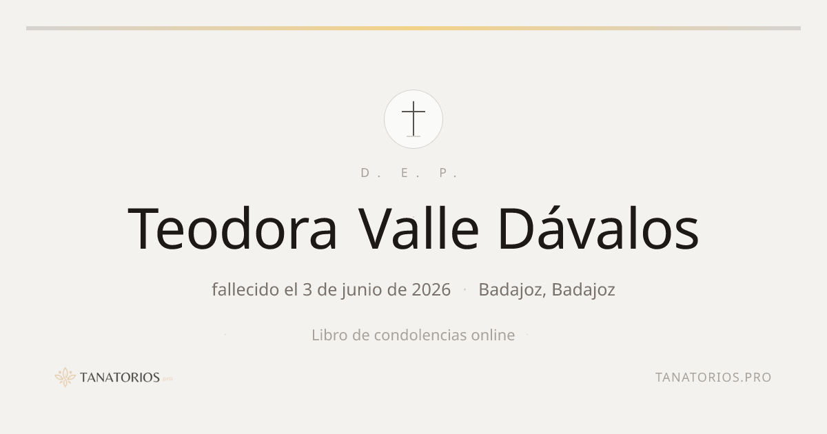 Memorial de Teodora Valle Dávalos