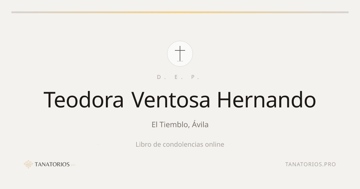 Memorial de Teodora Ventosa Hernando