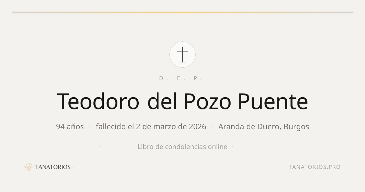 Memorial de Teodoro del Pozo Puente