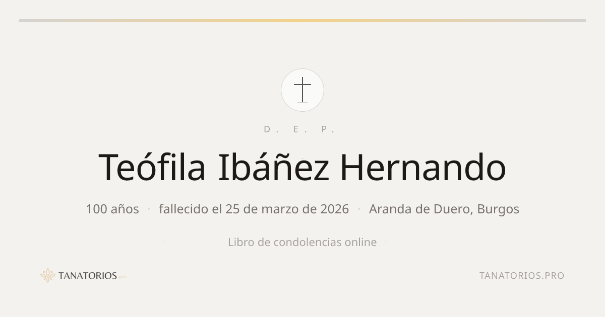 Memorial de Teófila Ibáñez Hernando
