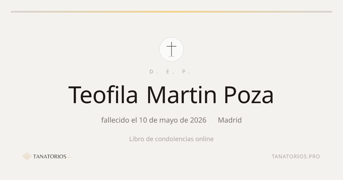 Memorial de Teofila Martin Poza