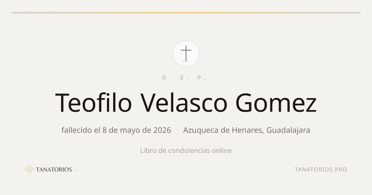Memorial de Teofilo Velasco Gomez