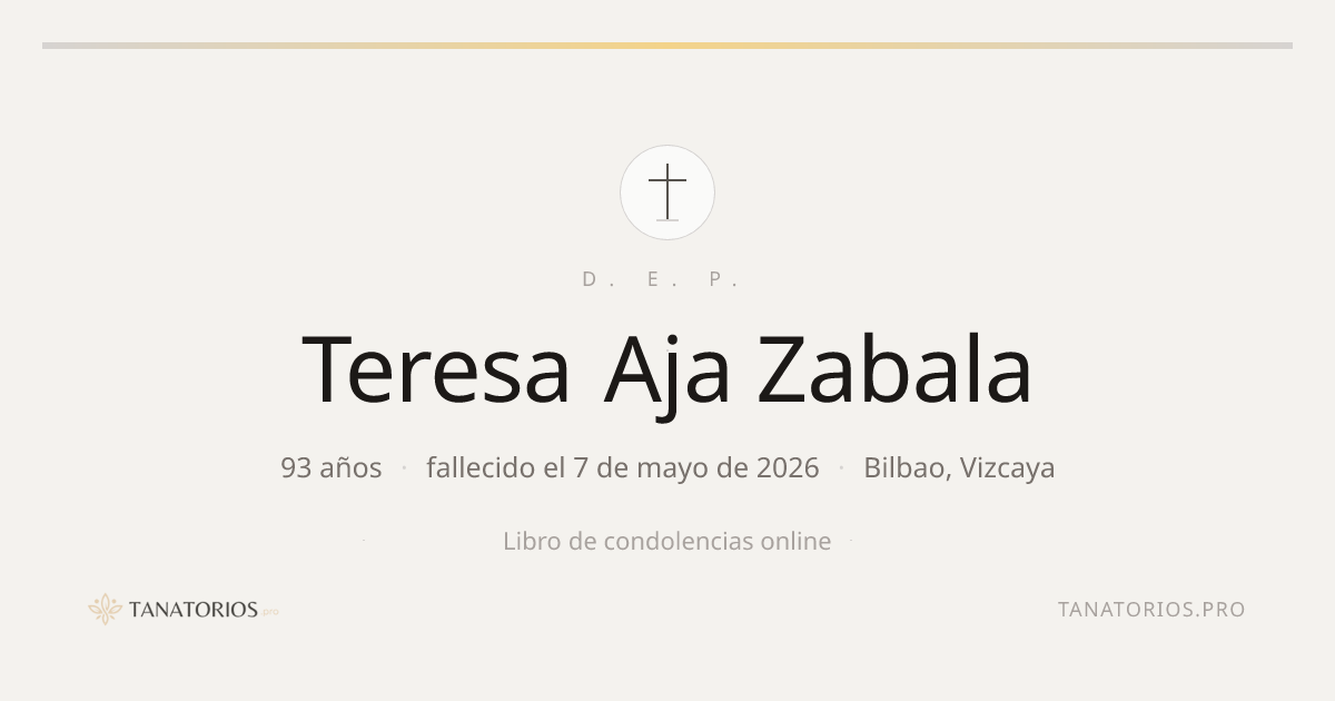 Memorial de Teresa Aja Zabala