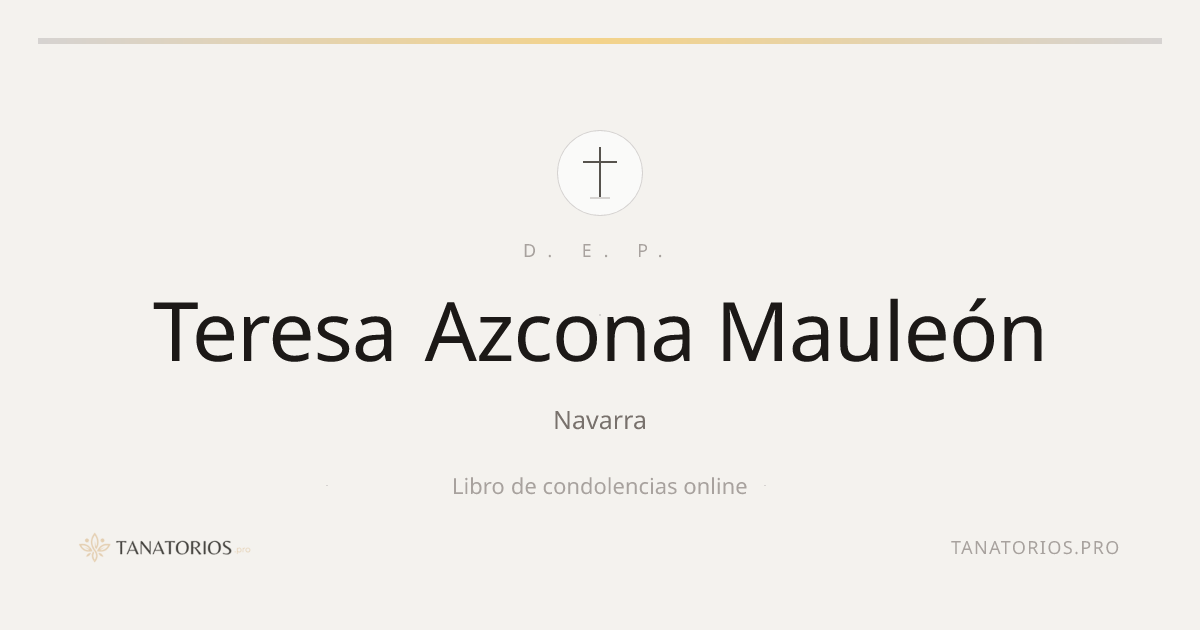 Memorial de Teresa  Azcona Mauleón