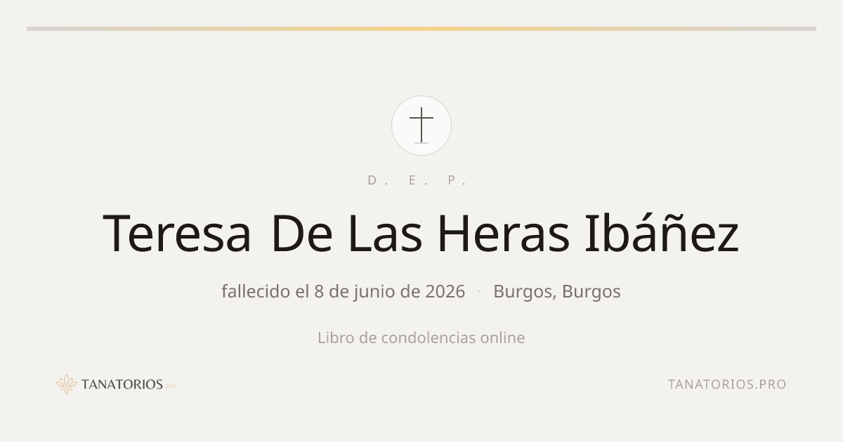 Memorial de Teresa De Las Heras Ibáñez