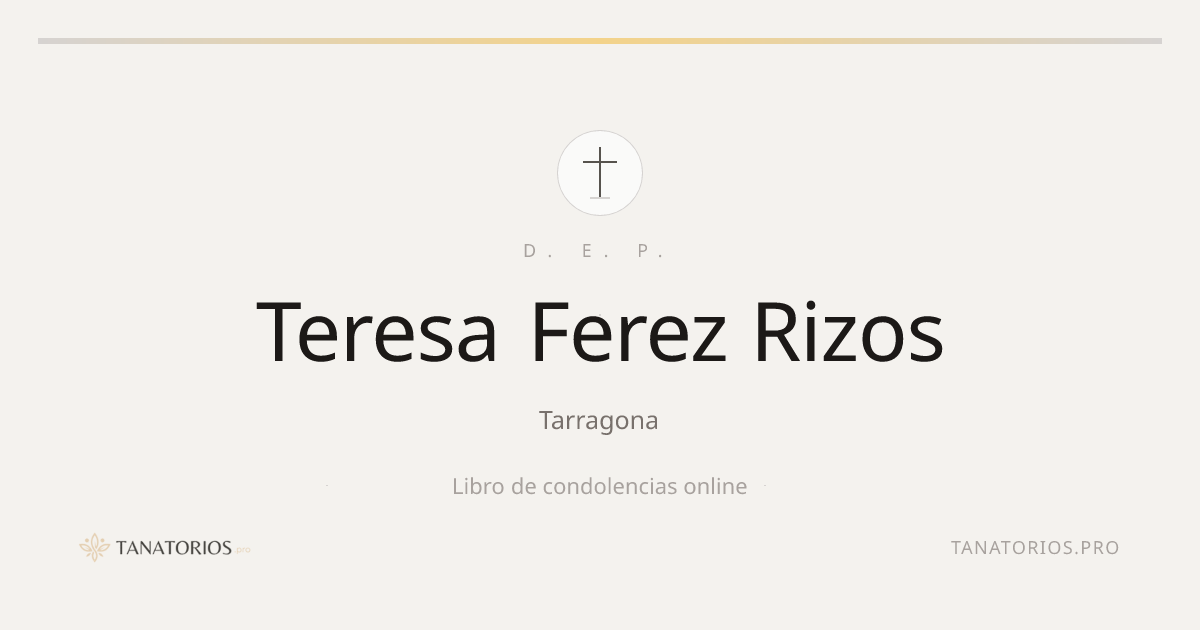 Memorial de Teresa Ferez Rizos