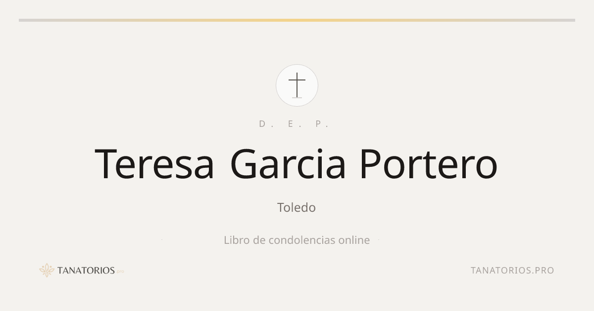 Memorial de Teresa Garcia Portero