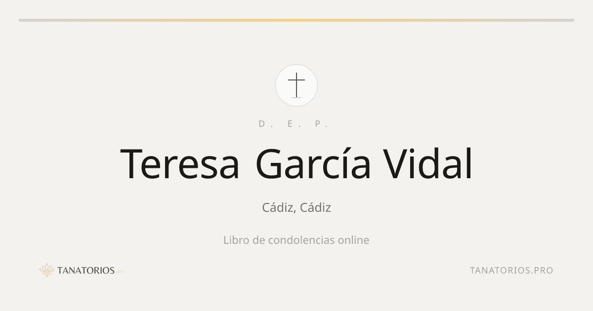 Memorial de Teresa García Vidal