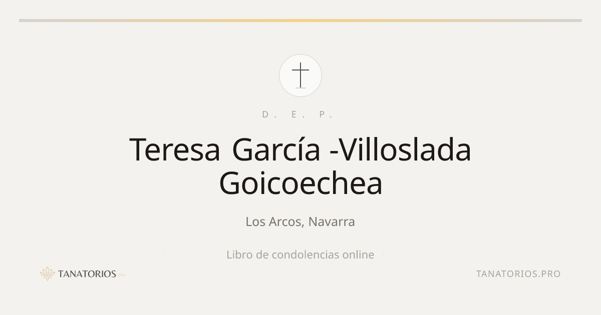 Memorial de Teresa García -Villoslada Goicoechea