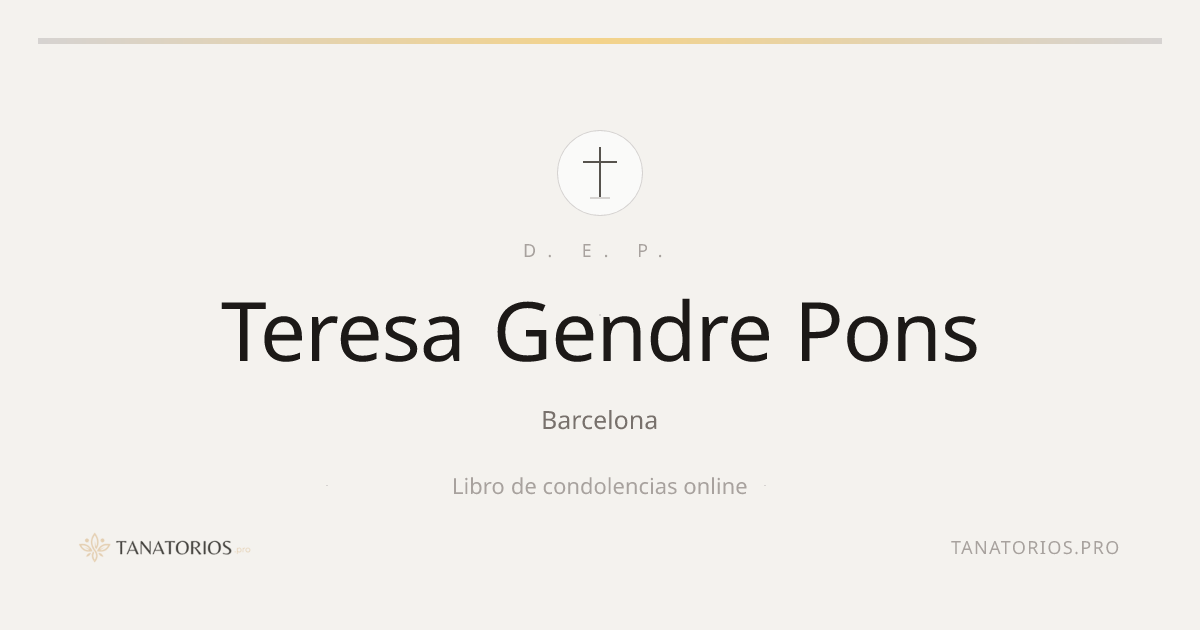 Memorial de Teresa Gendre Pons