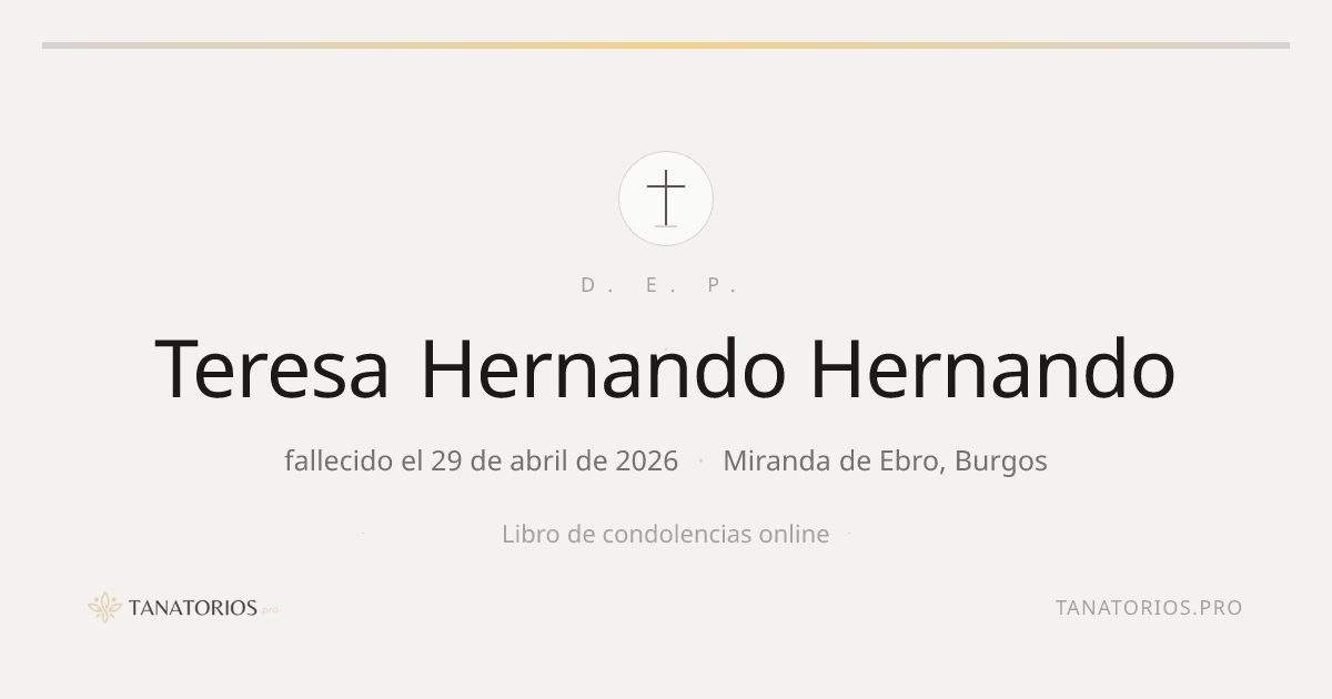 Memorial de Teresa Hernando Hernando