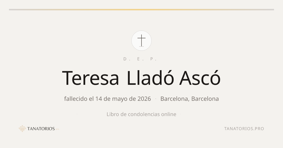 Memorial de Teresa Lladó Ascó