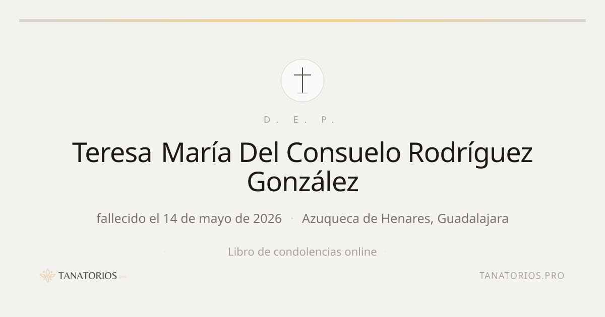 Memorial de Teresa María Del Consuelo Rodríguez González