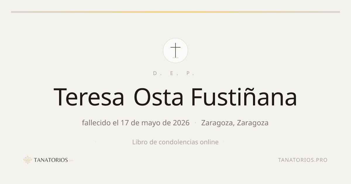 Memorial de Teresa Osta Fustiñana