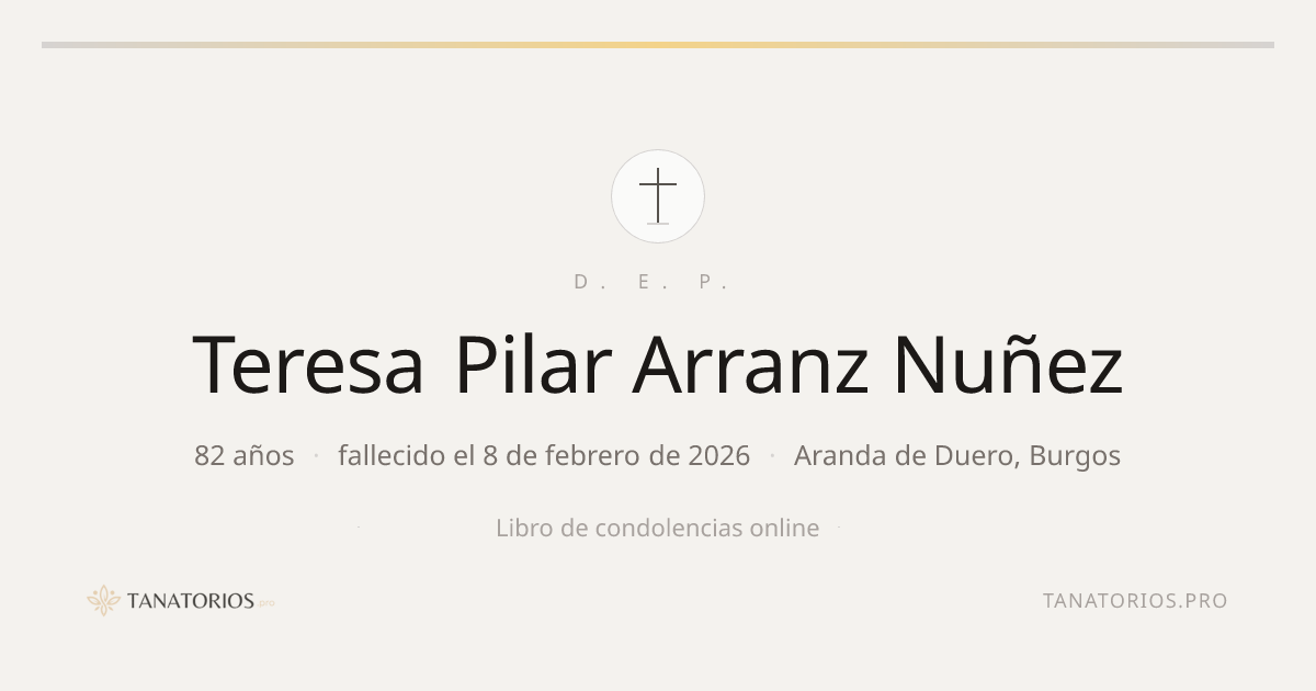 Memorial de Teresa Pilar Arranz Nuñez