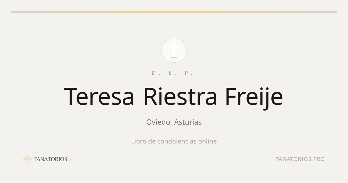 Memorial de Teresa Riestra Freije