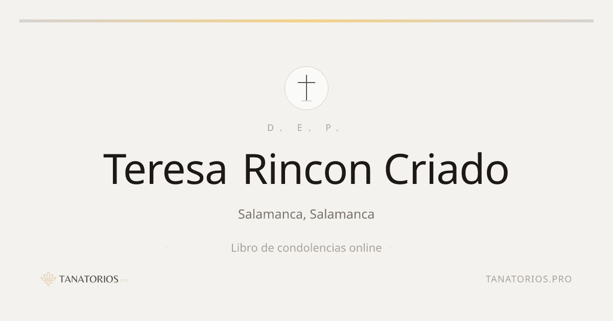 Memorial de Teresa Rincon Criado