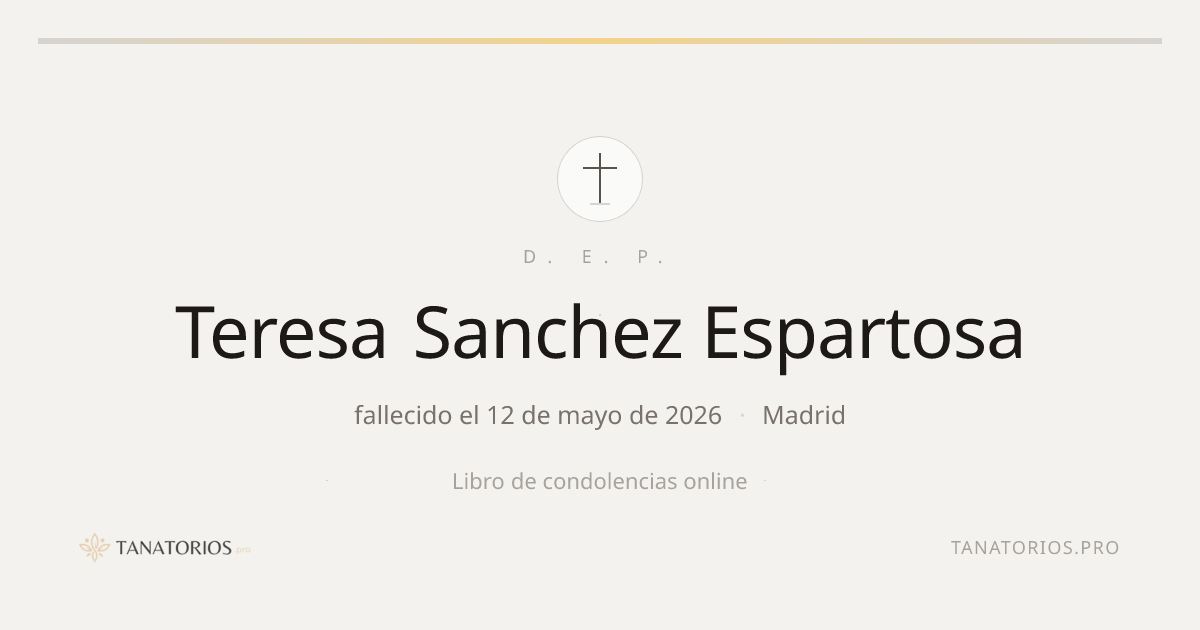 Memorial de Teresa Sanchez Espartosa