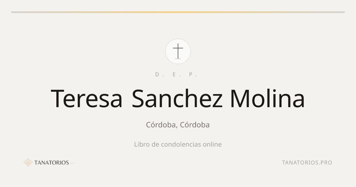Memorial de Teresa Sanchez Molina