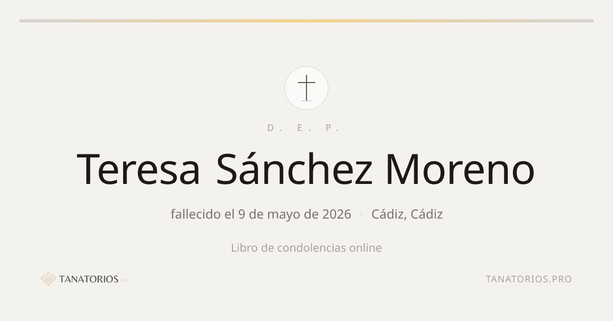 Memorial de Teresa Sánchez Moreno