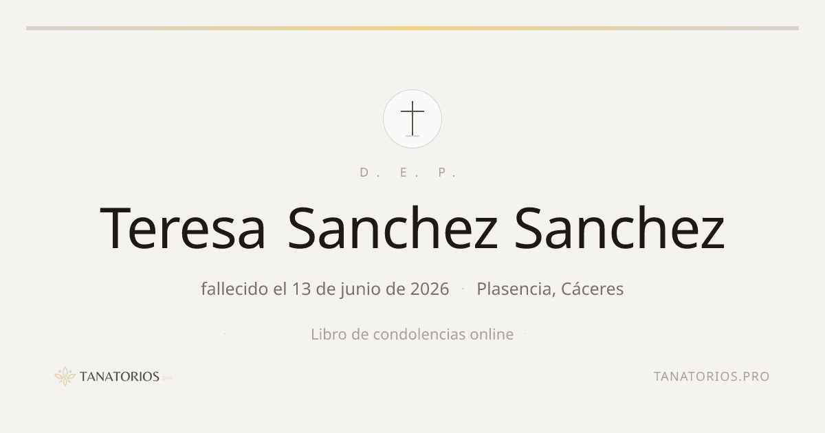 Memorial de Teresa Sanchez Sanchez