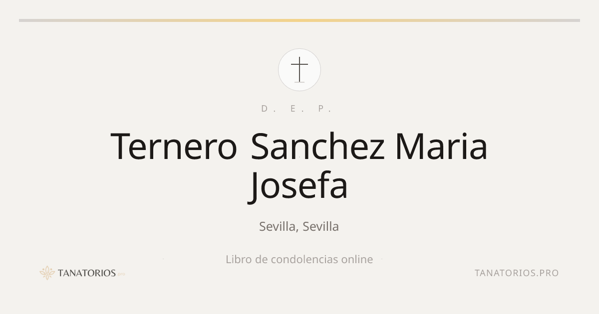 Memorial de Ternero Sanchez Maria Josefa