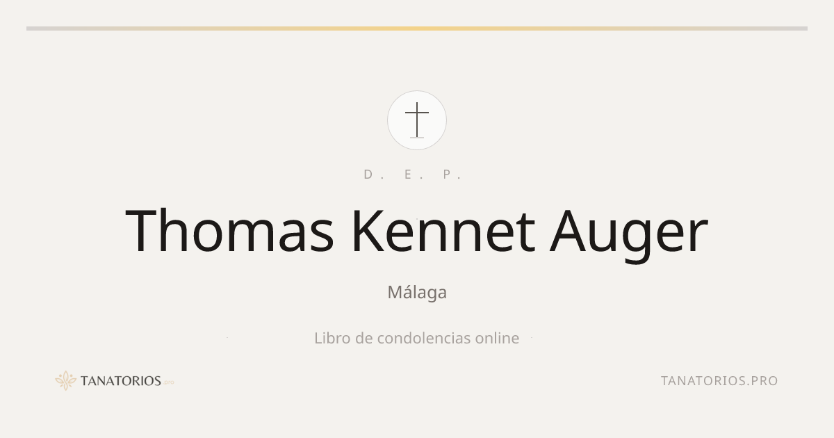Memorial de Thomas Kennet Auger