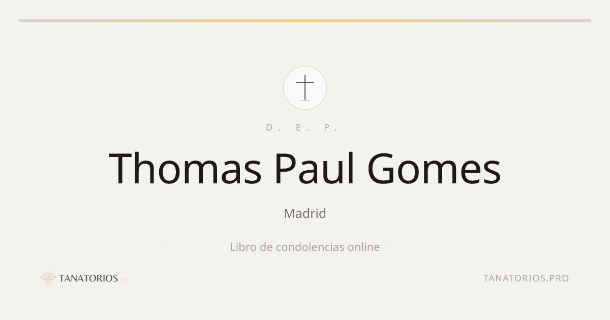 Memorial de Thomas Paul Gomes
