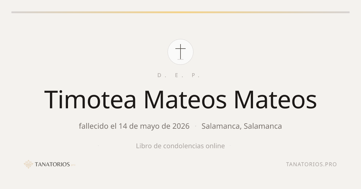 Memorial de Timotea Mateos Mateos