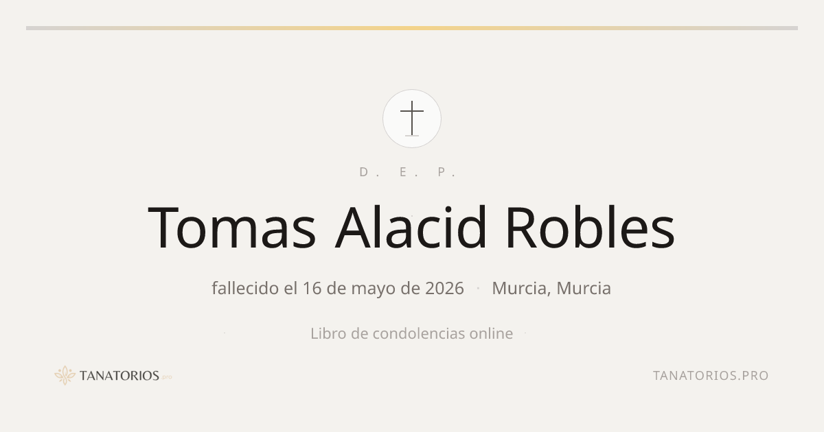 Memorial de Tomas Alacid Robles