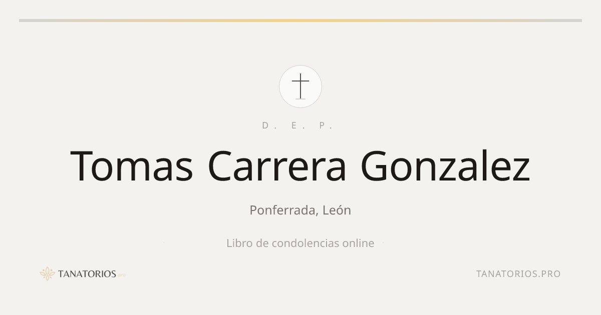Memorial de Tomas Carrera Gonzalez