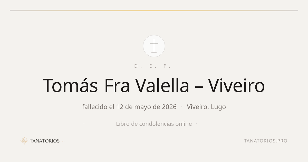 Memorial de Tomás Fra Valella – Viveiro