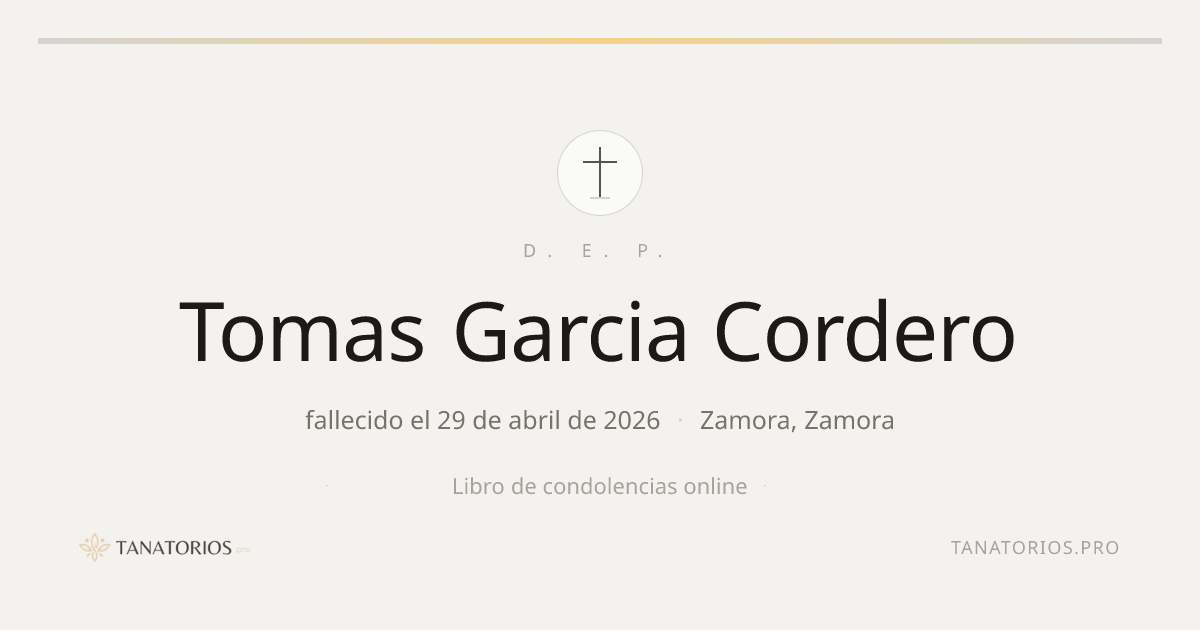 Memorial de Tomas Garcia Cordero