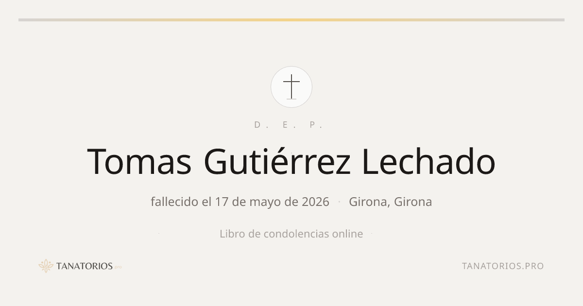 Memorial de Tomas Gutiérrez Lechado