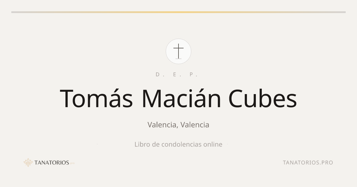 Memorial de Tomás Macián Cubes