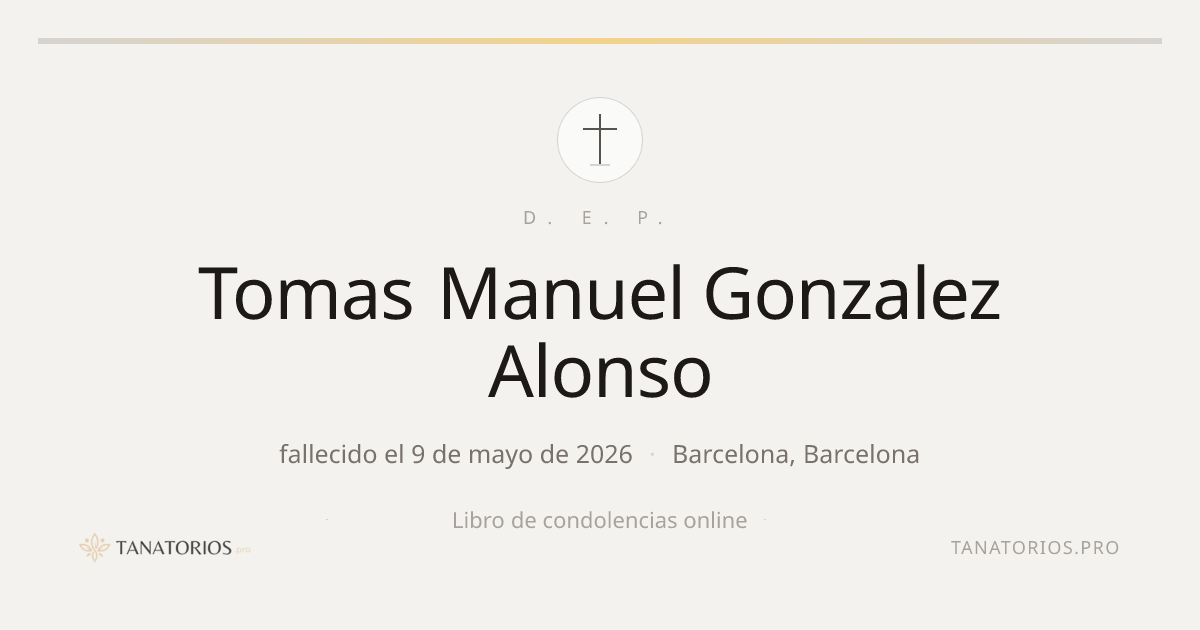 Memorial de Tomas Manuel Gonzalez Alonso