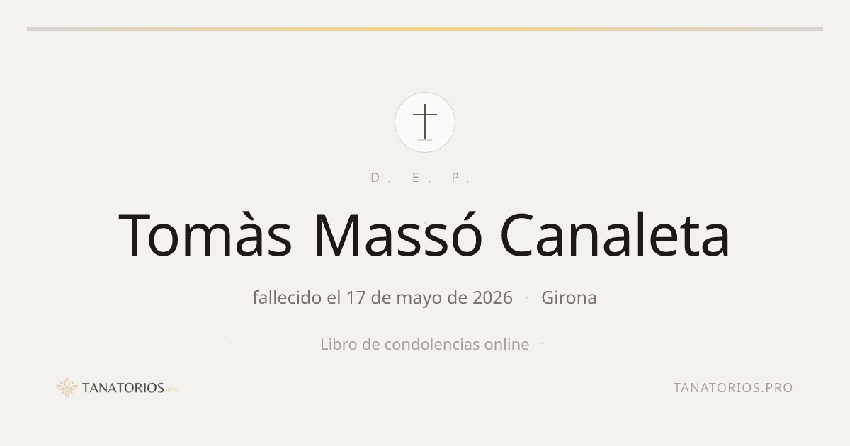 Memorial de Tomàs Massó Canaleta