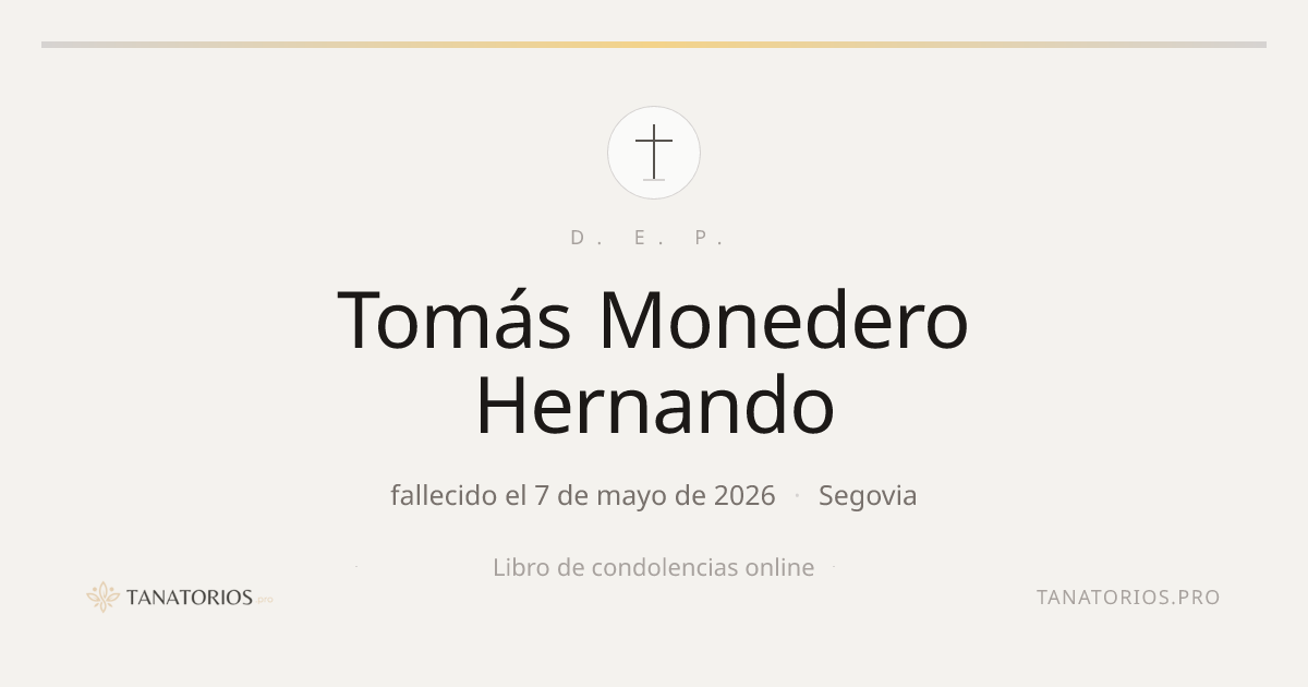 Memorial de Tomás Monedero Hernando