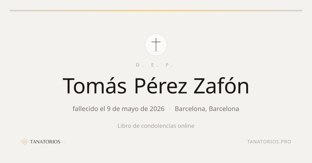 Memorial de Tomás Pérez Zafón