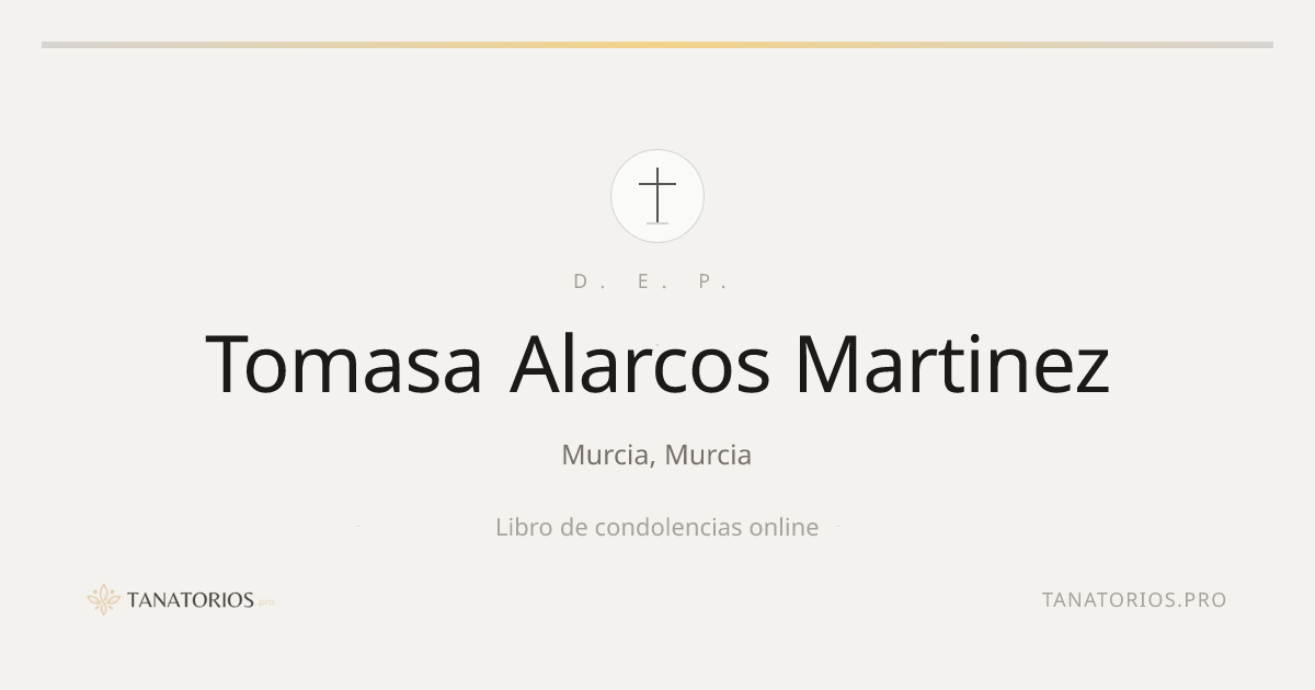 Memorial de Tomasa Alarcos Martinez