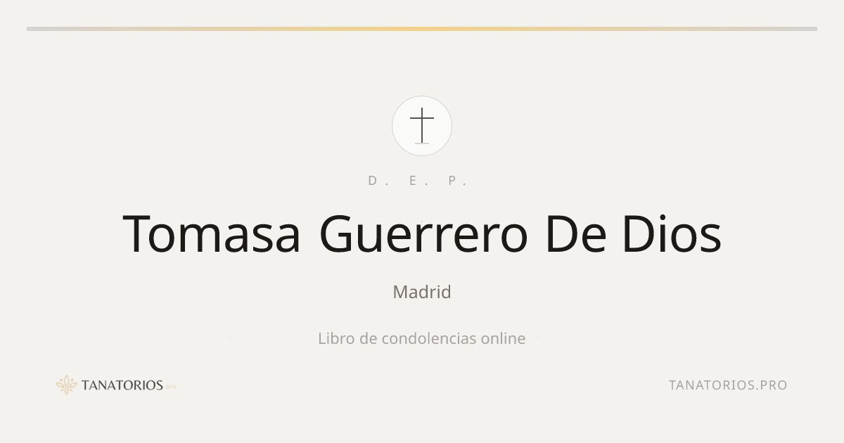 Memorial de Tomasa Guerrero De Dios