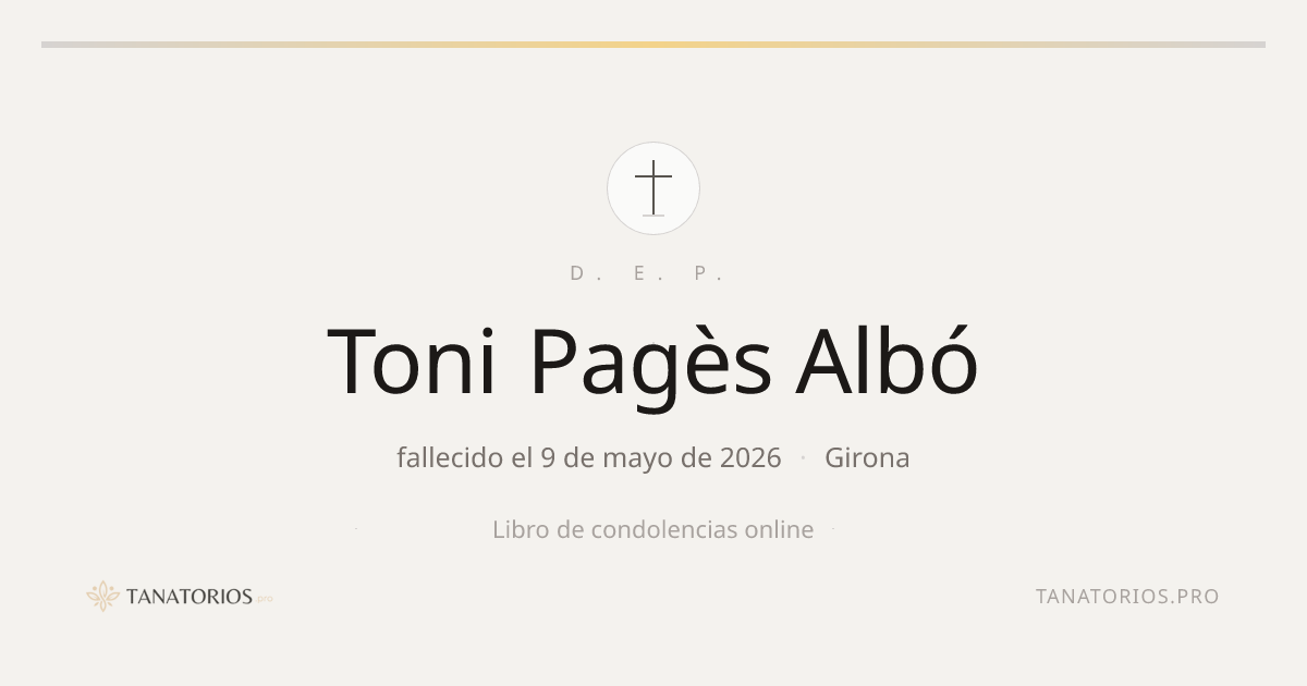 Memorial de Toni Pagès Albó