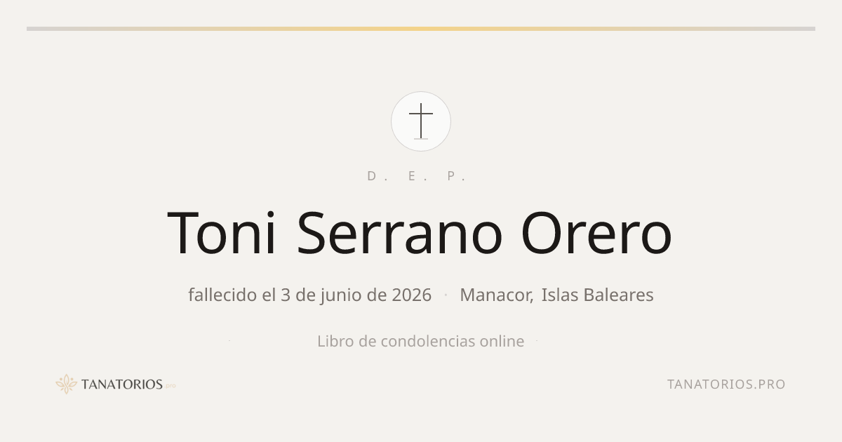 Memorial de Toni Serrano Orero