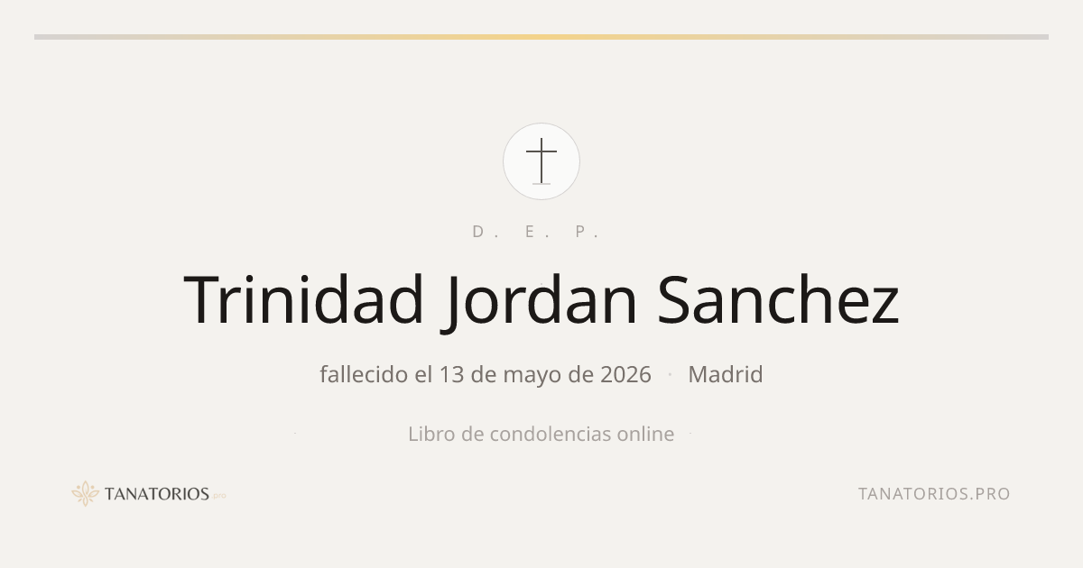 Memorial de Trinidad Jordan Sanchez