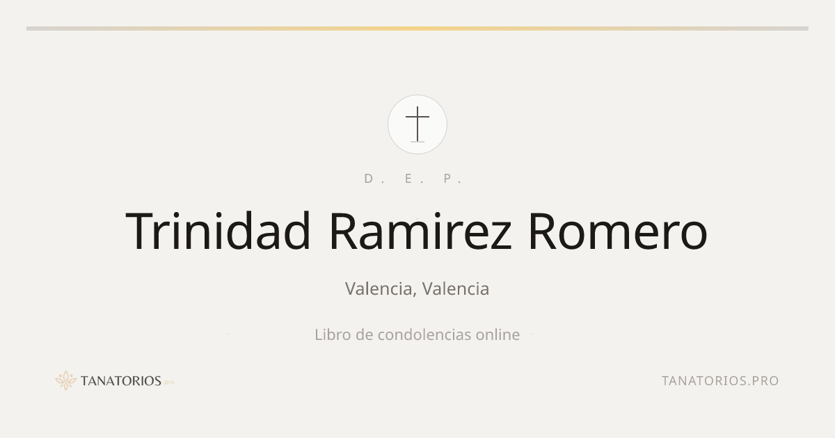 Memorial de Trinidad Ramirez Romero