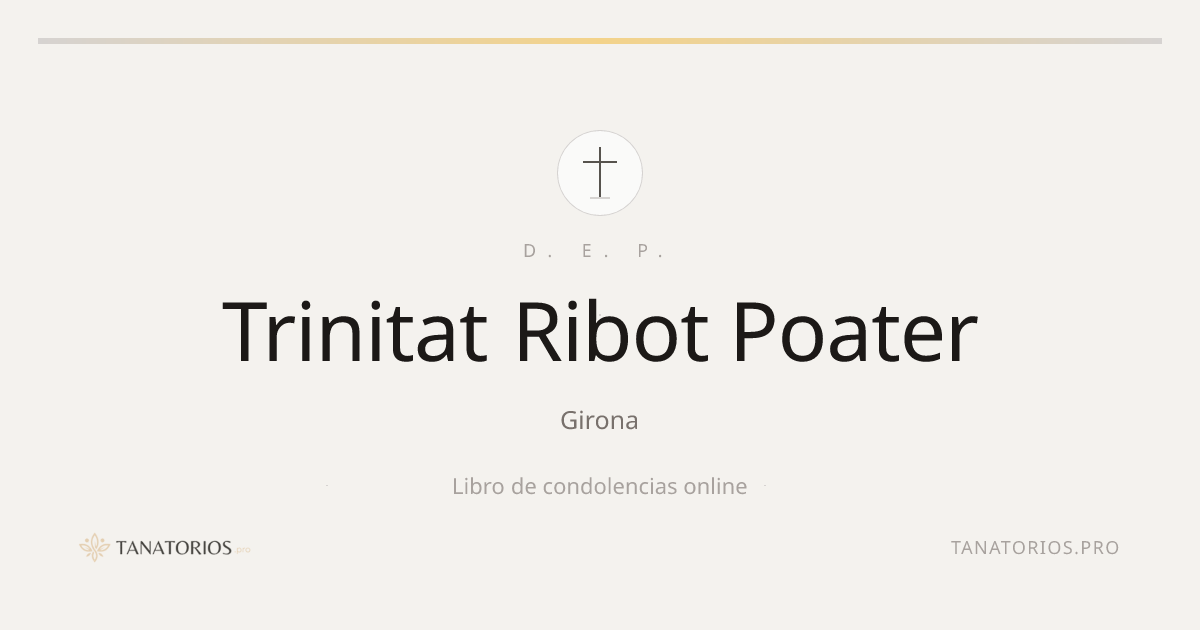 Memorial de Trinitat Ribot Poater